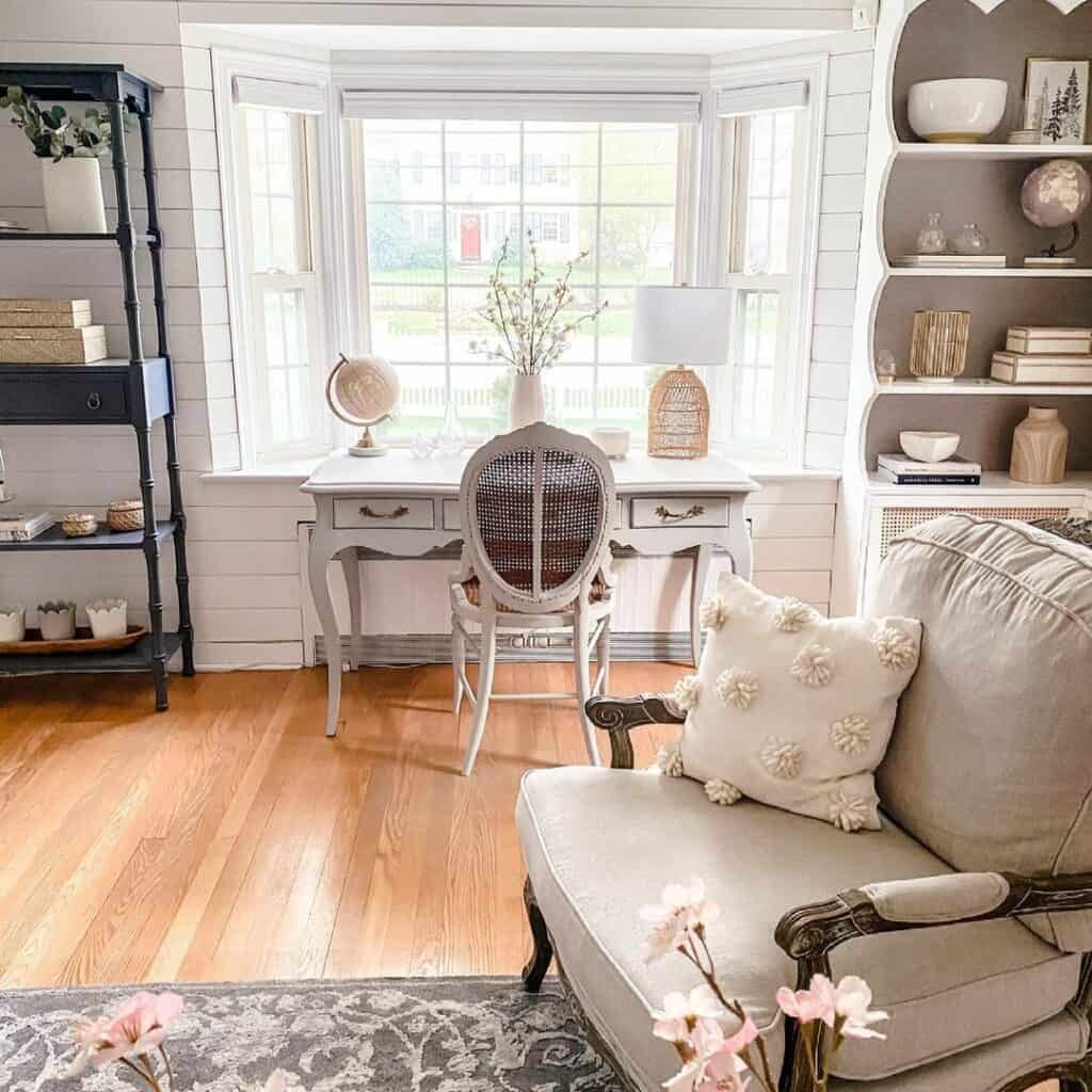 Vintage Furniture With Shiplap Walls