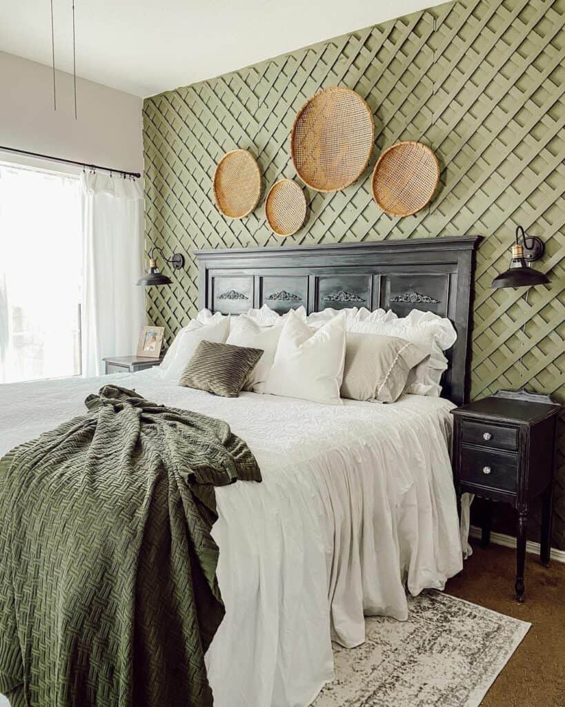 Vintage Olive Green Bedroom