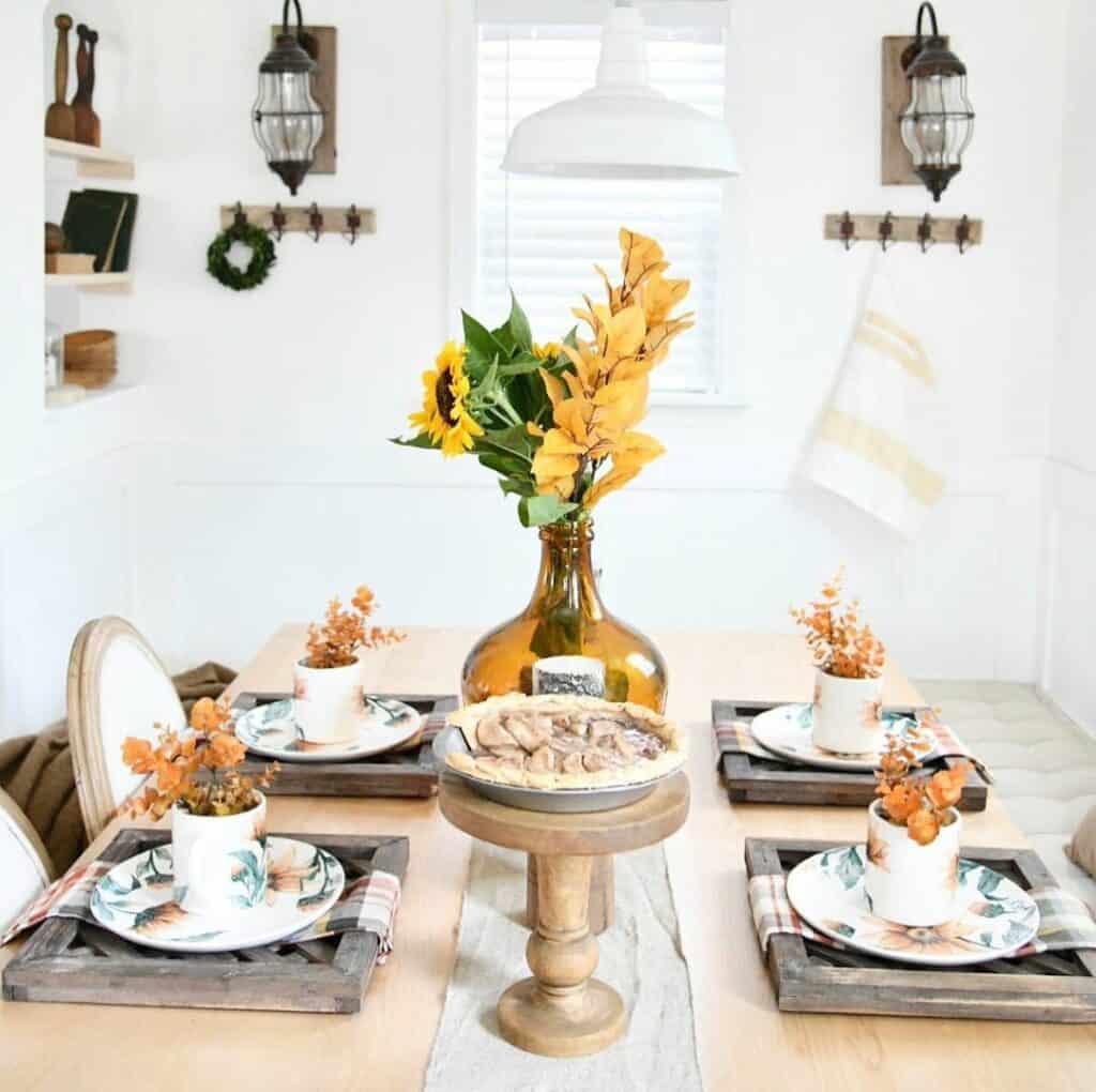 Vintage Sconces and Unique Place Settings