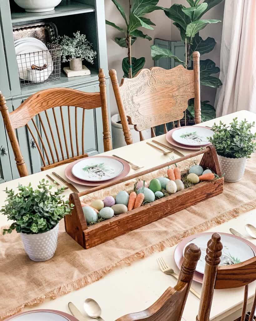 Vintage Tool Box Filled With Pastel Eggs Soul & Lane