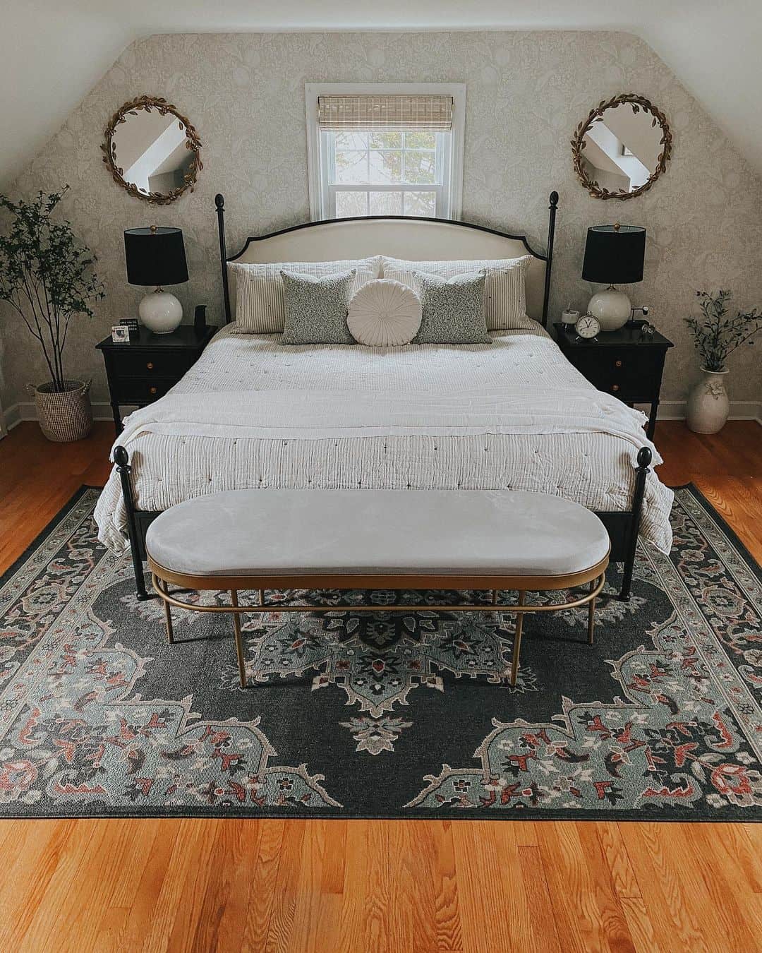 Wallpaper Accent Wall Behind the Bed - Soul & Lane