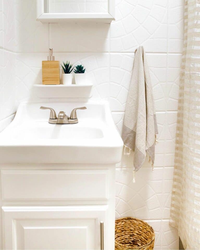 White Minimalist Bathroom