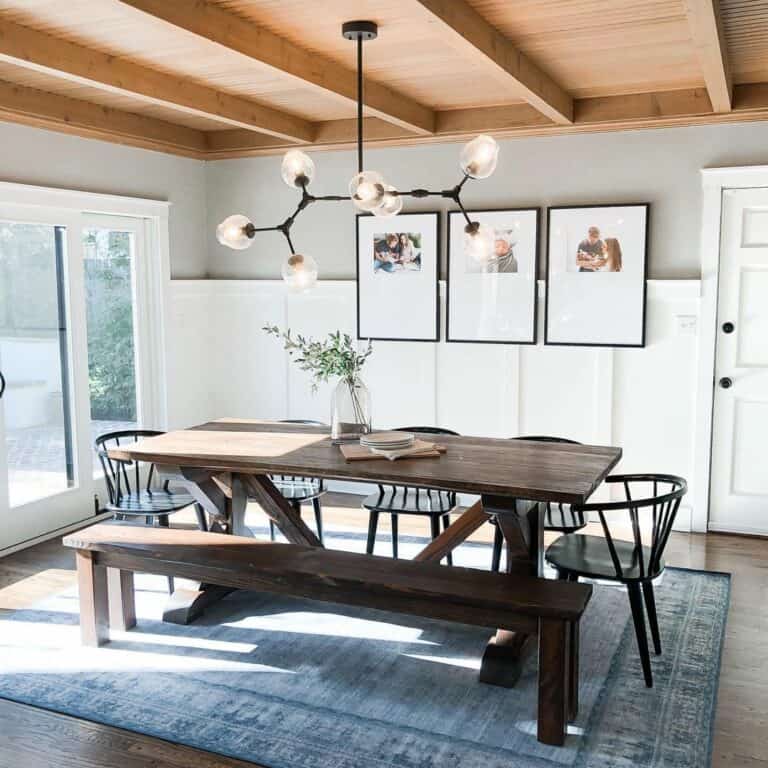 Wood Ceiling with Modern