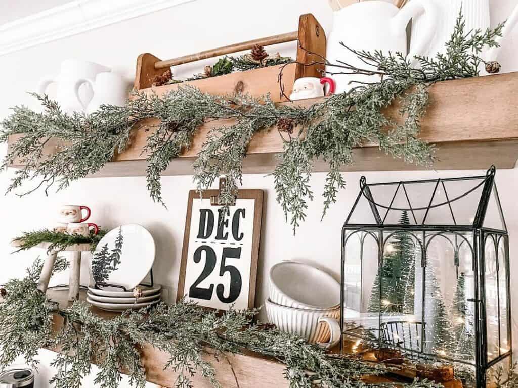 Wooden Floating Shelf Christmas Decorating Ideas Soul & Lane
