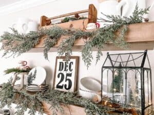 Wooden Floating Shelf Christmas Decorating Ideas