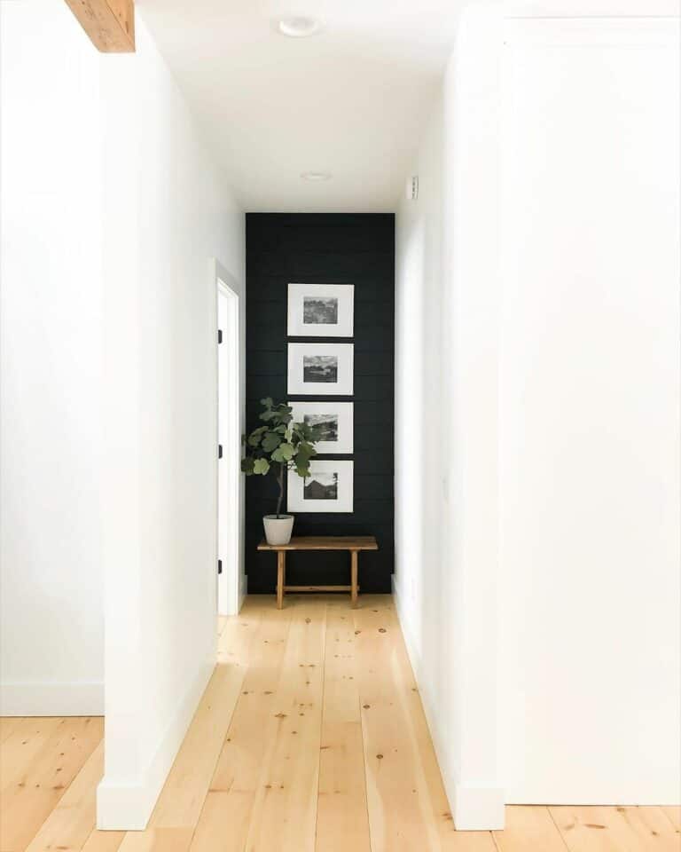 Accenting a Narrow Hallway With Wall Paint