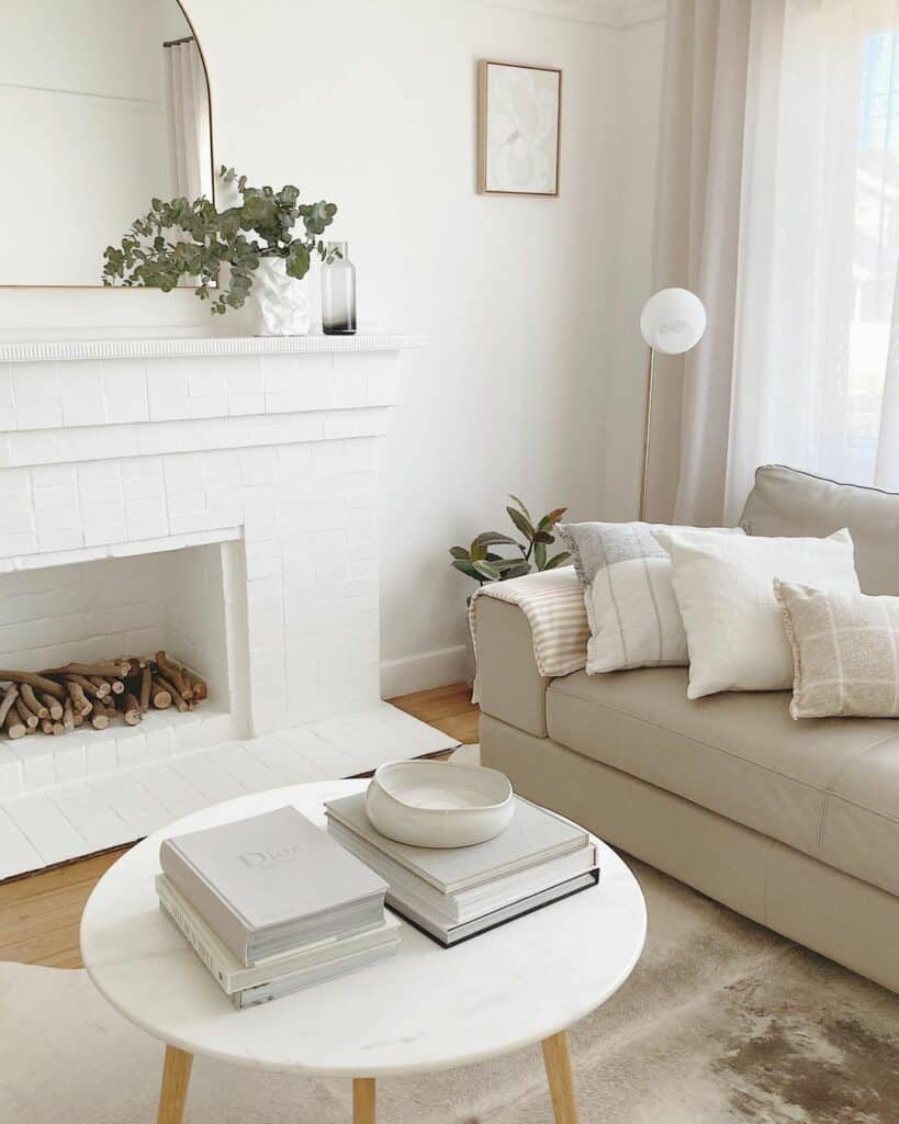 Airy Beige and White Living Room