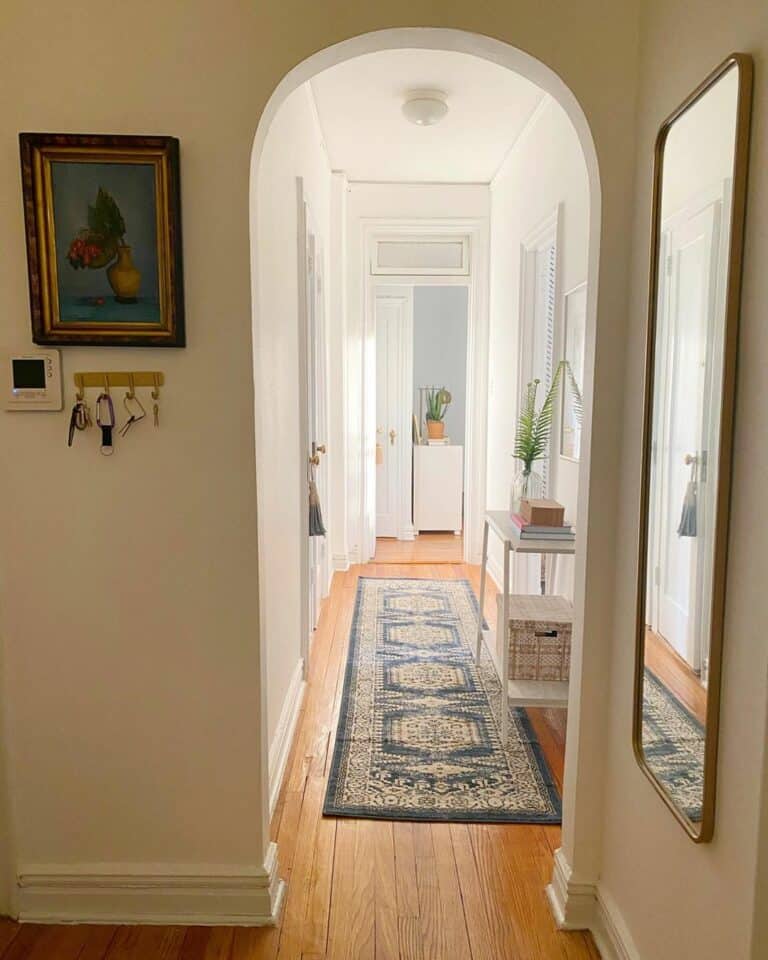 Arched Doorway to a Bright Hallway
