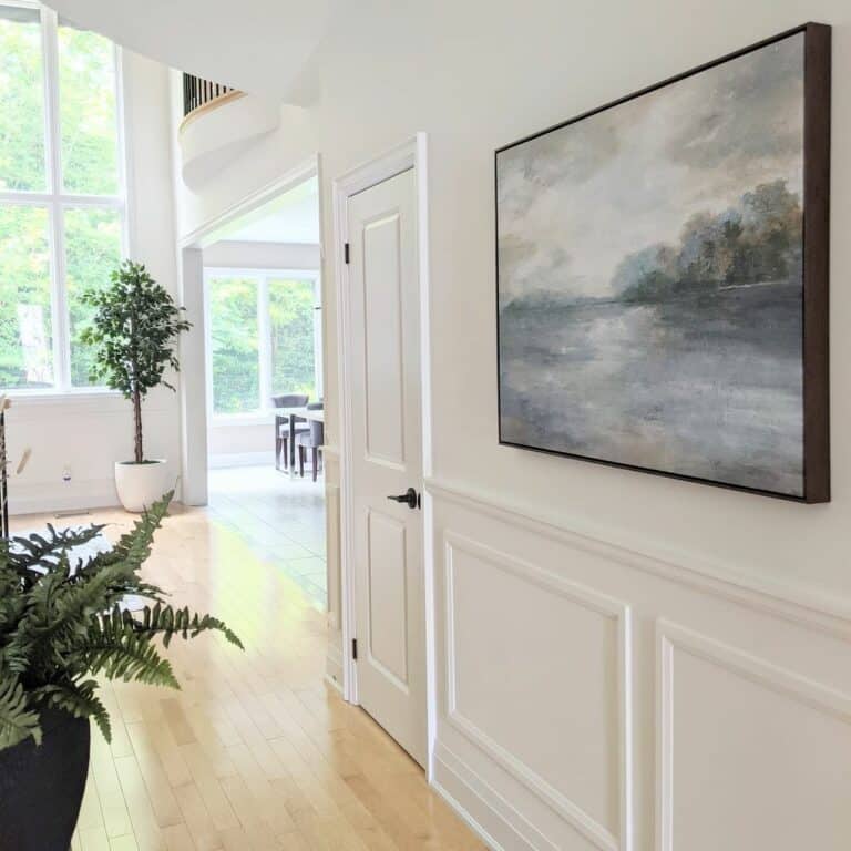 Artwork Contrasts With White Walls