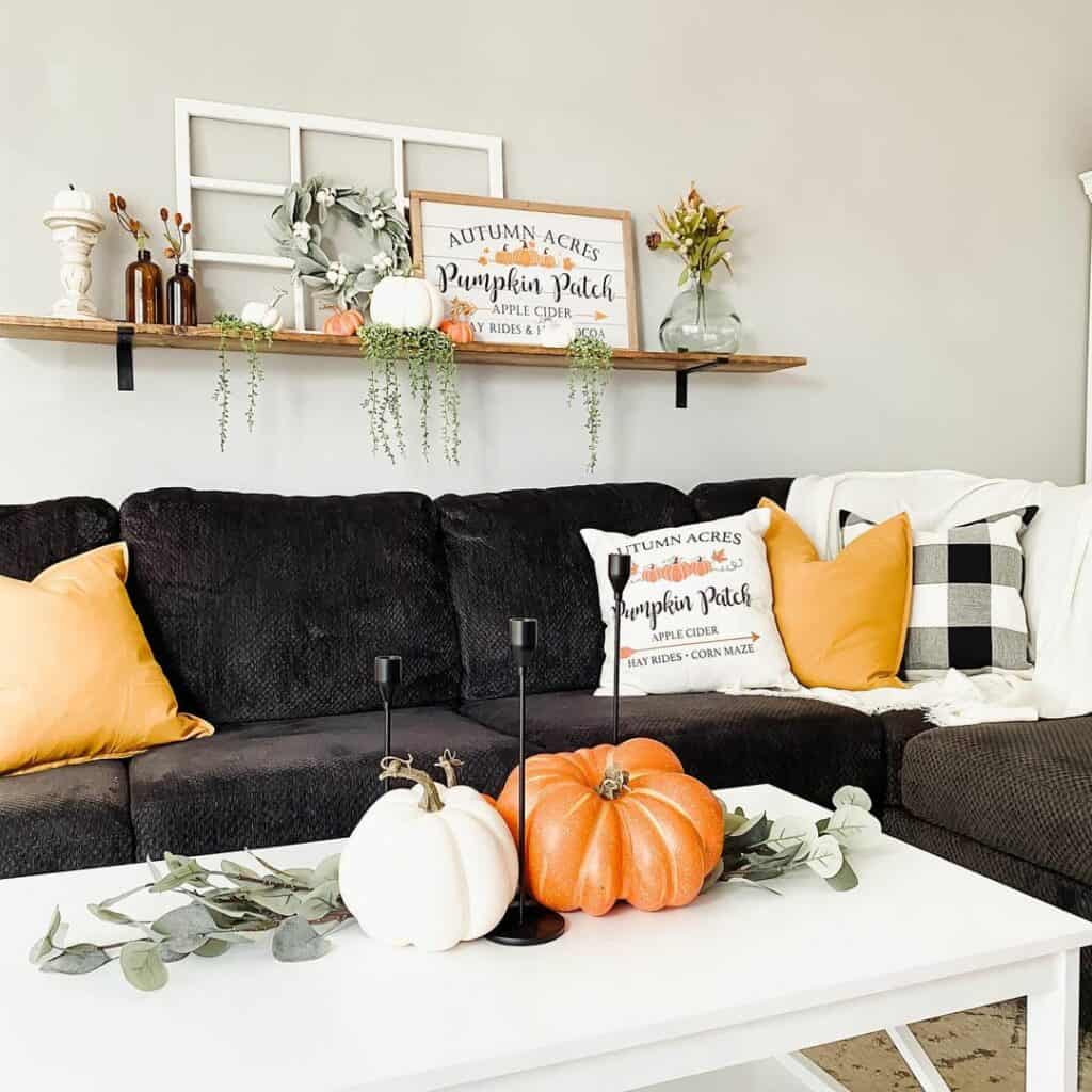 Autumn Orange Living Room Accents