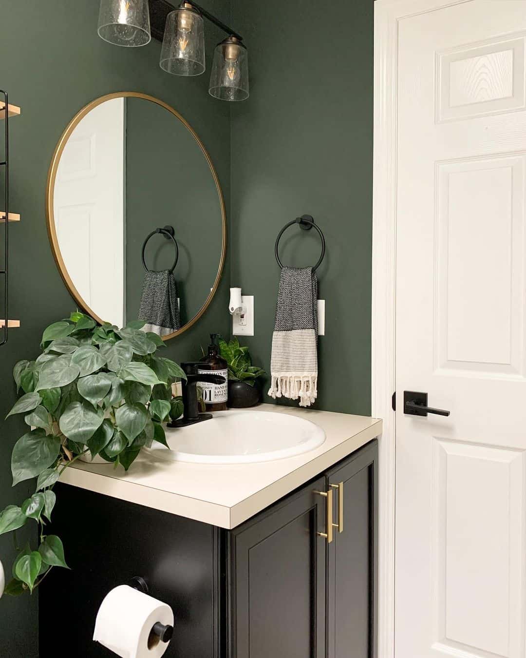 Bathroom Vanity With Sherwin Williams Tricorn Black Soul Lane bathroom-vanity-with-sherwin-williams-tricorn-black-soul-lane