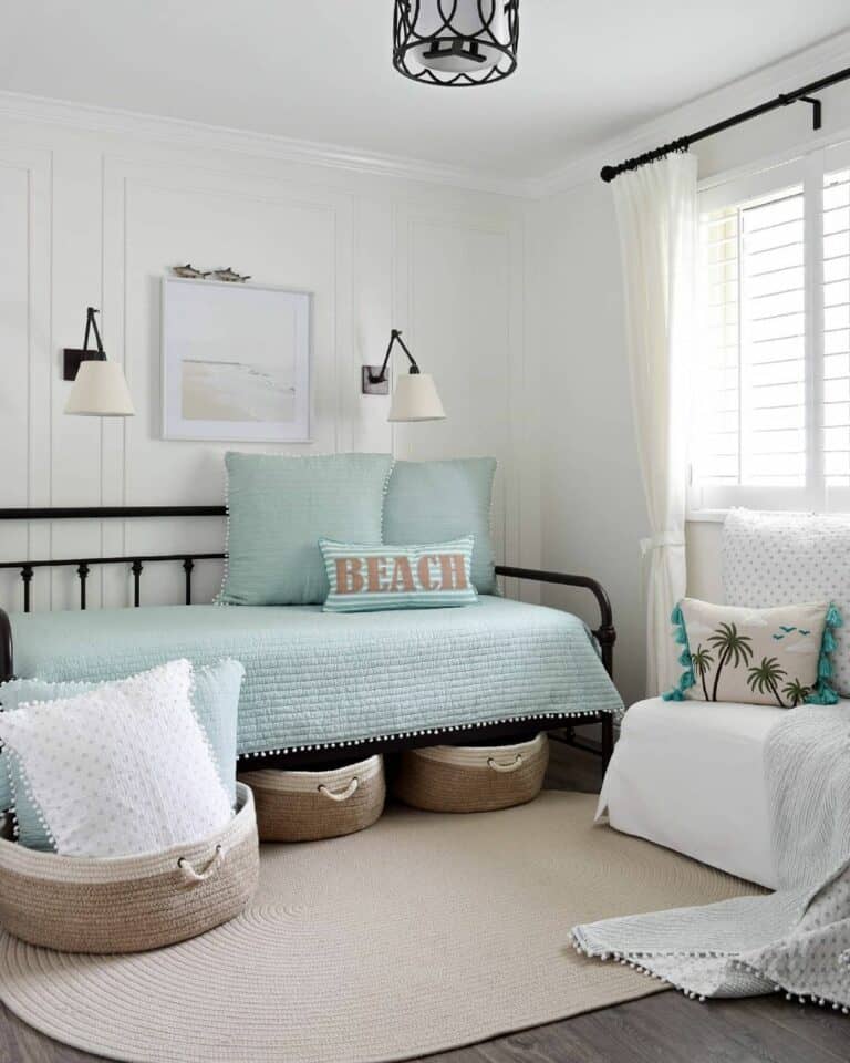 Beach-inspired Room With Blue Daybed
