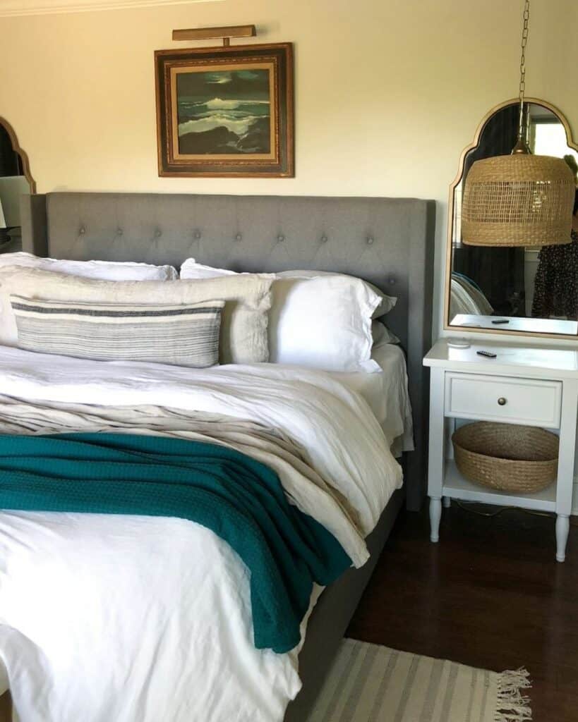 Bedroom With a Pastel Yellow Wall