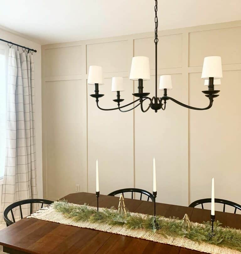 Beige Board and Batten Accent Wall