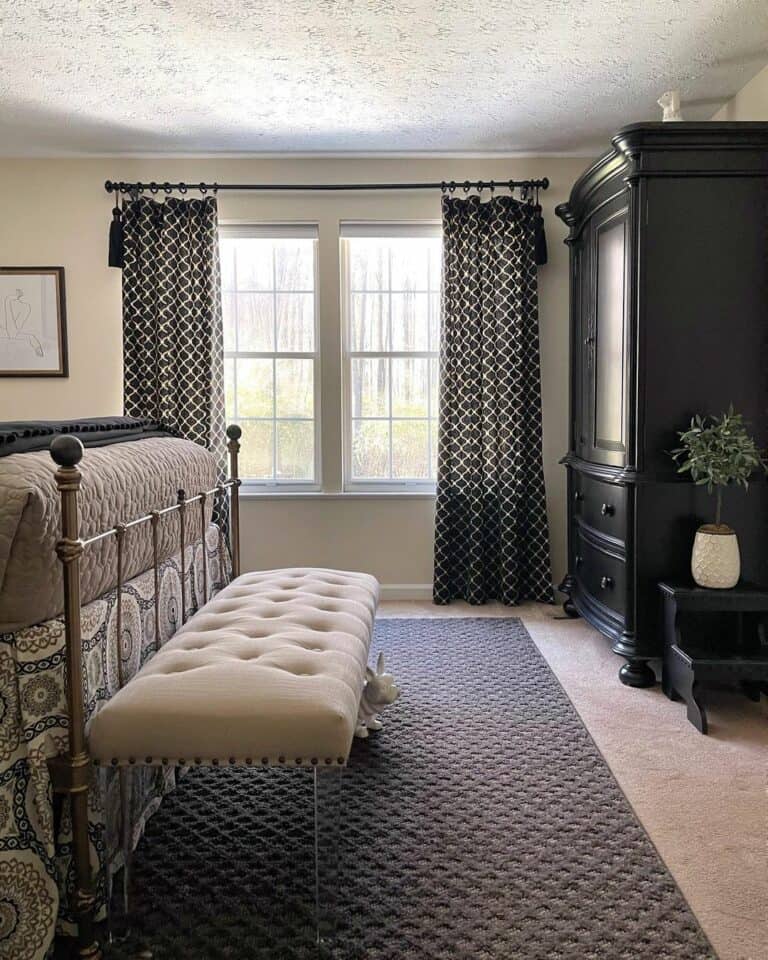 Black Bedroom Window Treatments