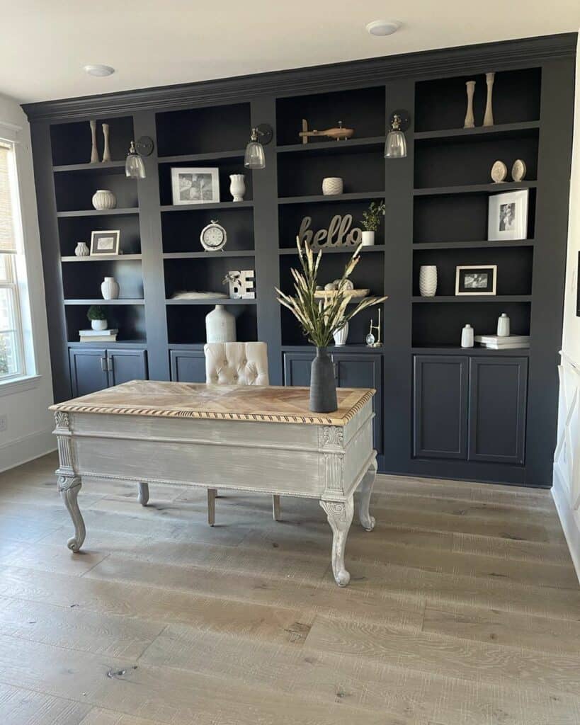 Black Built-in Shelving Ideas