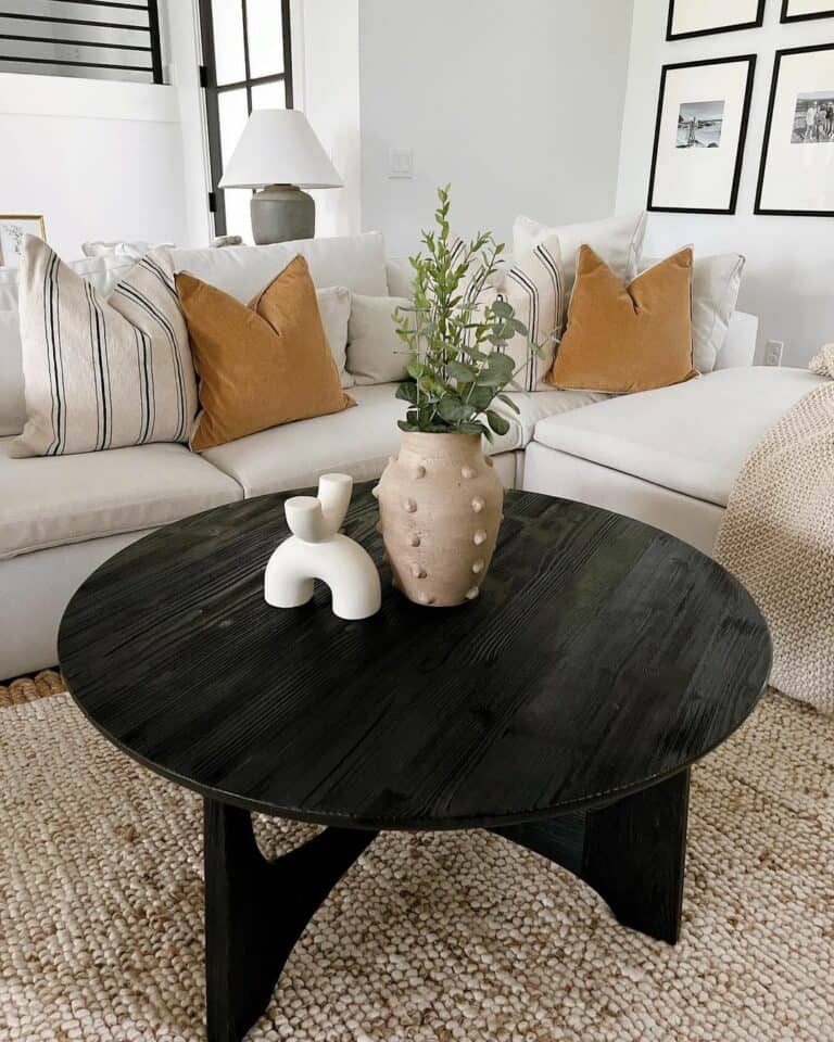 Black Coffee Table in Modern Lounge