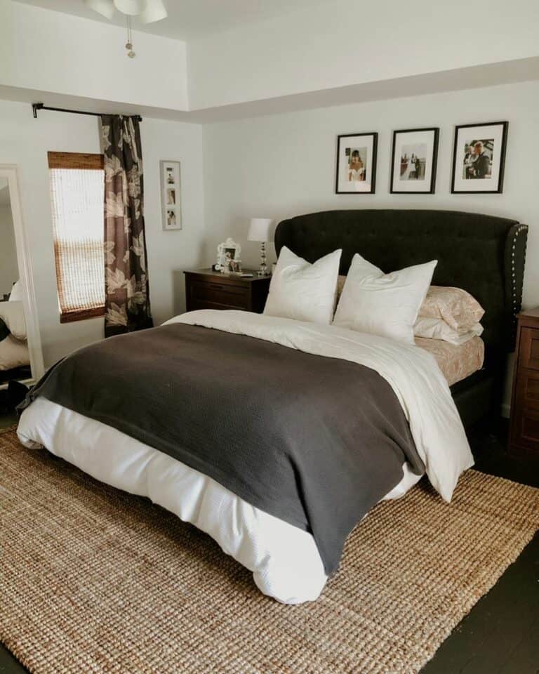 Black Décor Ideas for a Farmhouse Master Bedroom