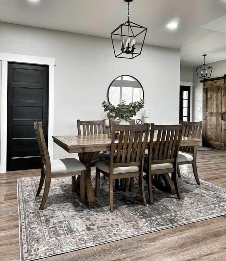 Black Door Ideas for a Neutral Dining Room