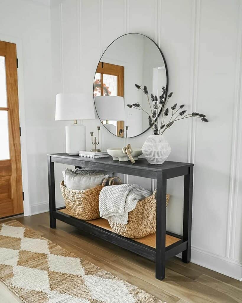 Black Entry Table With Modern Accents Soul & Lane