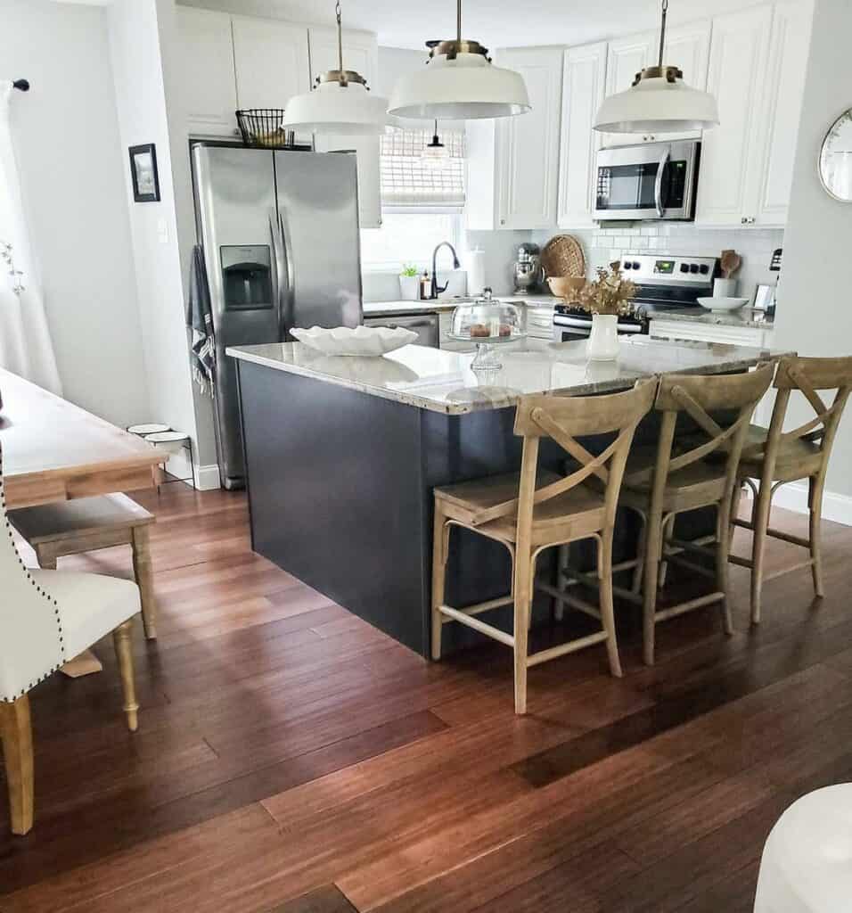 Black Kitchen Island With Marble Countertop Soul & Lane