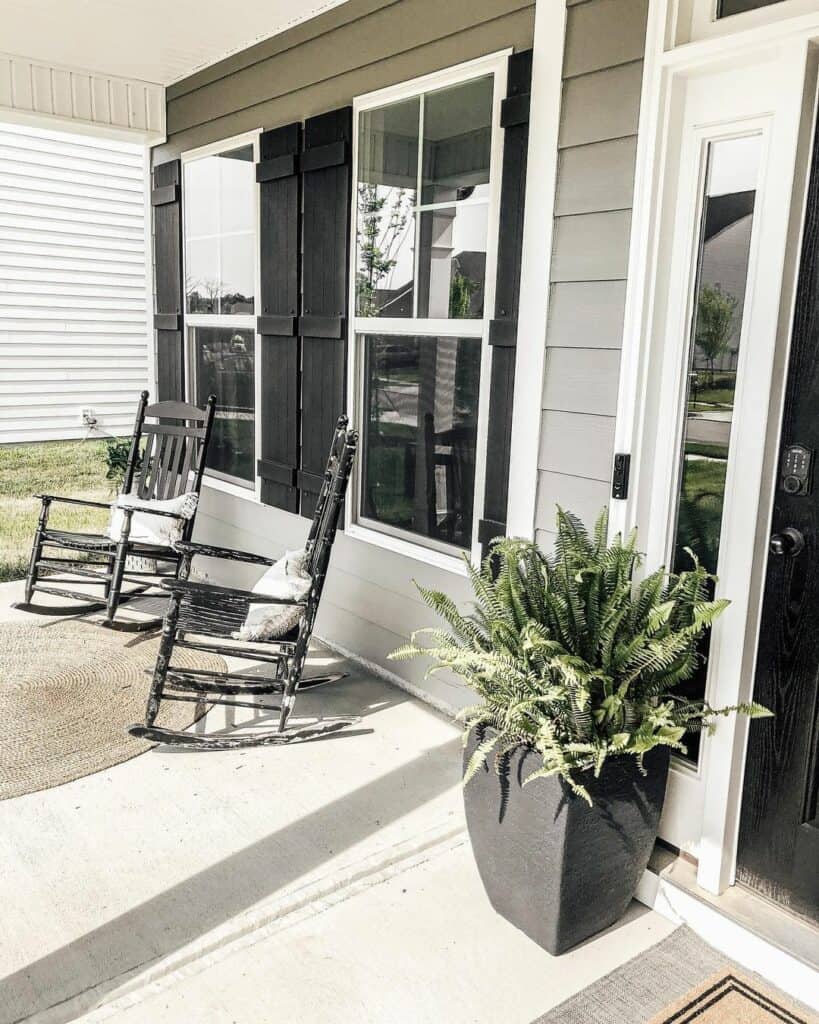 Black Rocking Chairs Front Porch Furniture