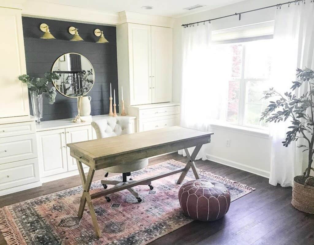 Black Shiplap Home Office