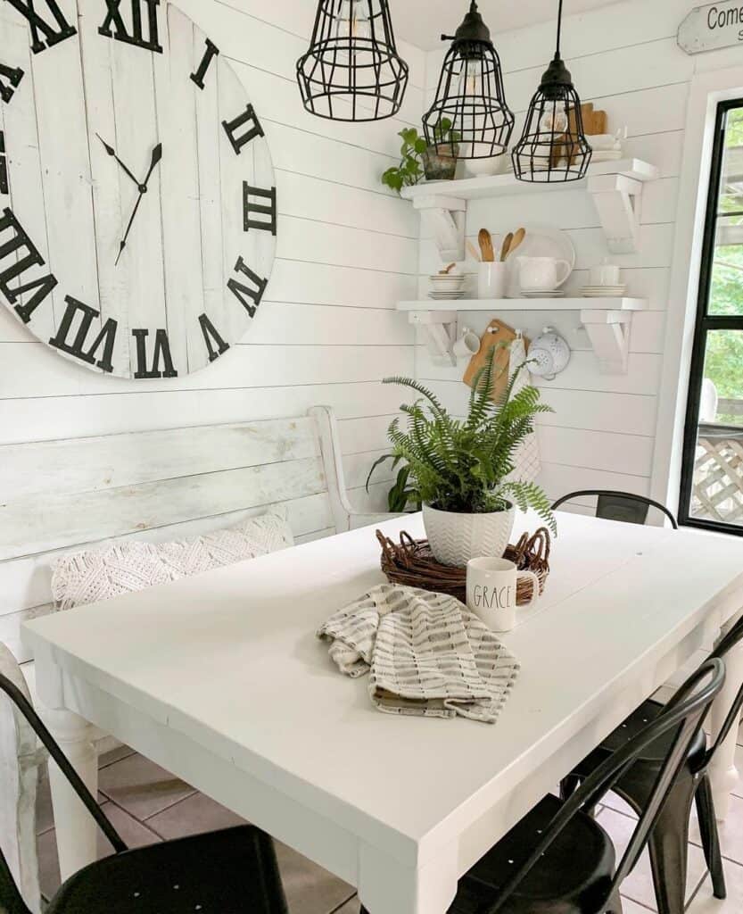 Black and White Farmhouse Dining Room