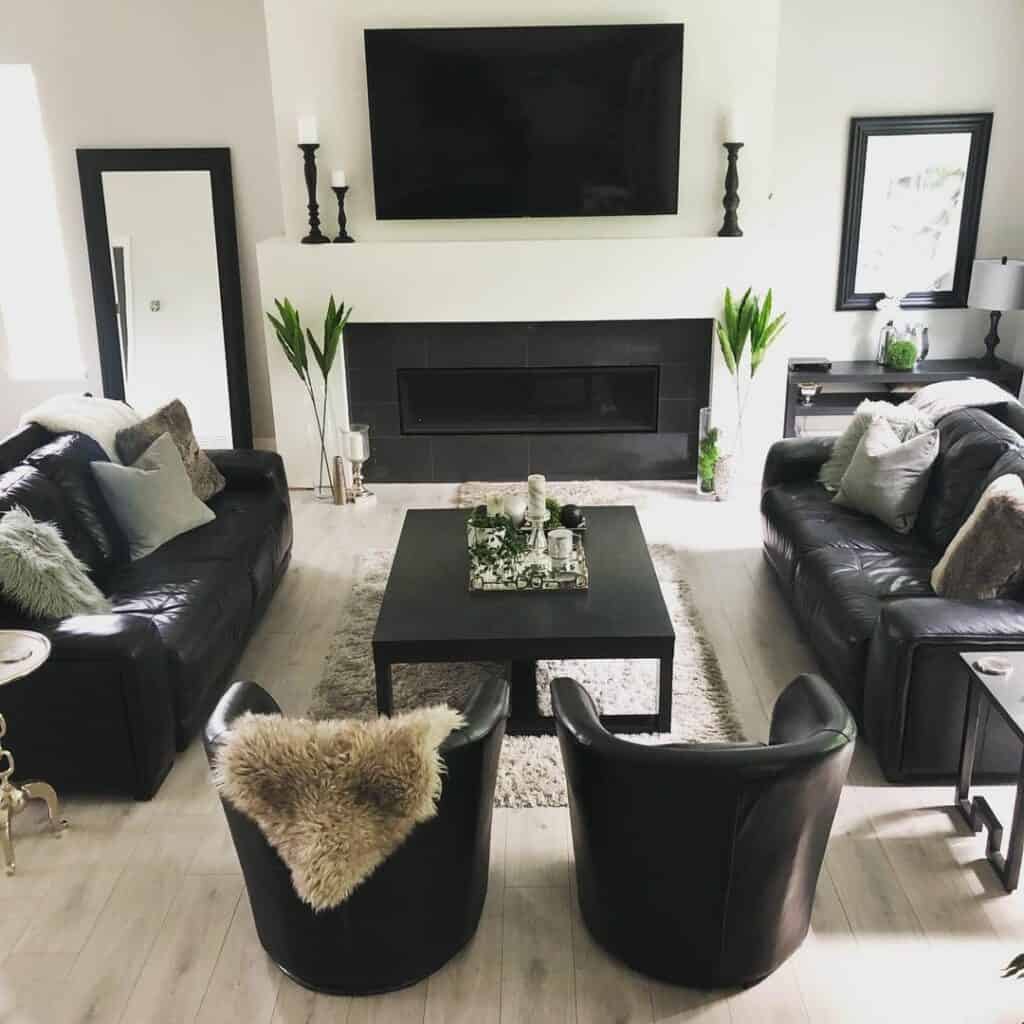 Black and White Modern Living Room Design Soul & Lane