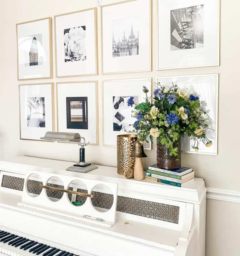 Black and White Piano Tableau
