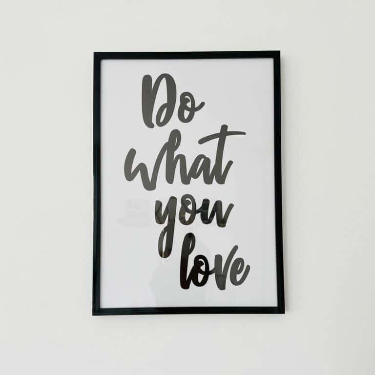 Black and White Typography Wall Décor