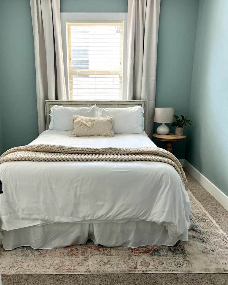 Blue and Beige Coastal Guest Bedroom