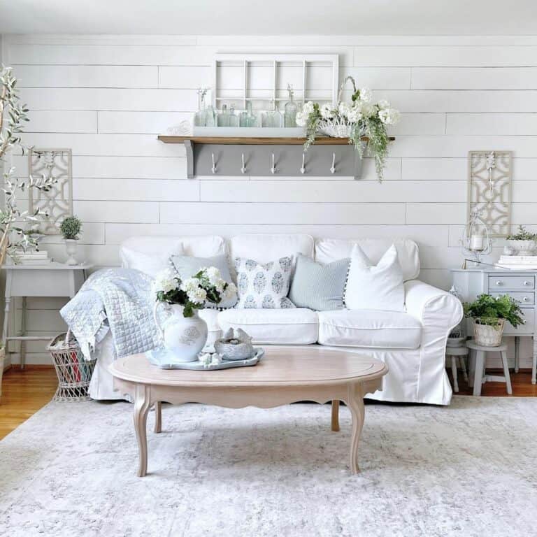 Blush Pink Table in Shabby Chic Lounge