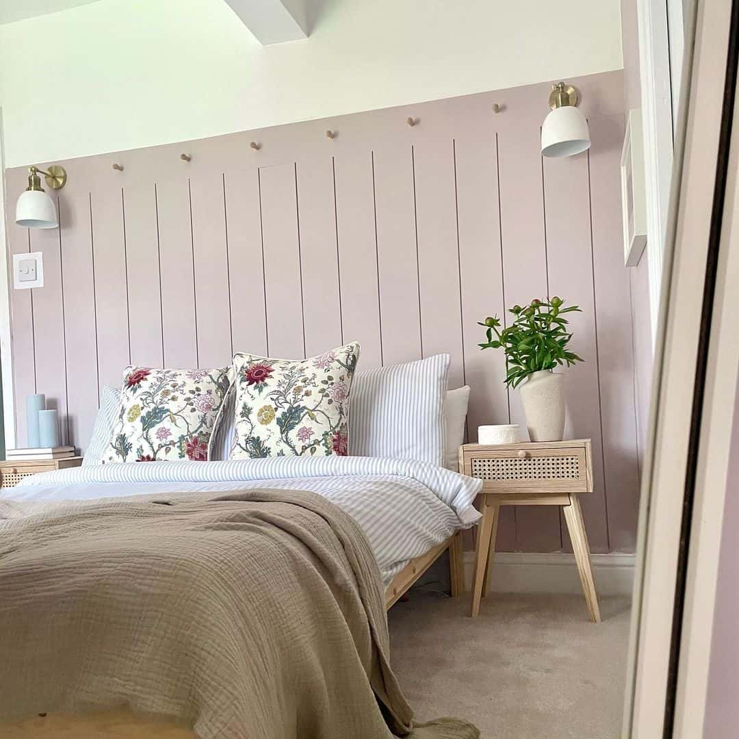 Blush Accent Wall Bedroom