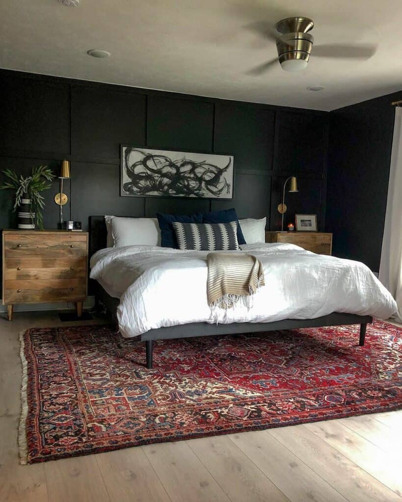 Bohemian Bedroom With Persian Rug