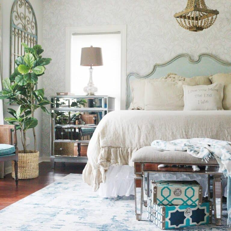 Boho Bedroom With Hints of Blue