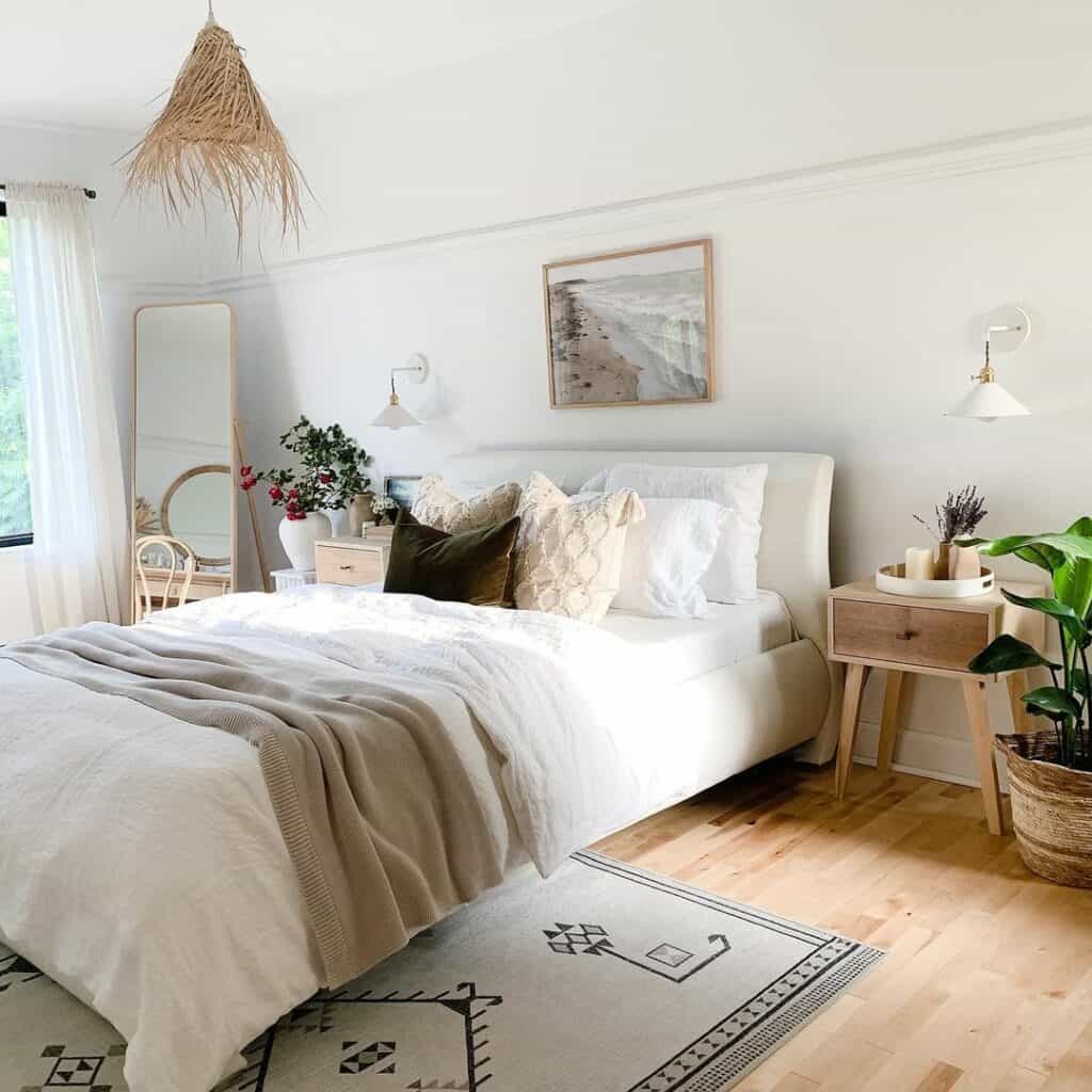 Boho Master Bedroom With Natural Accents