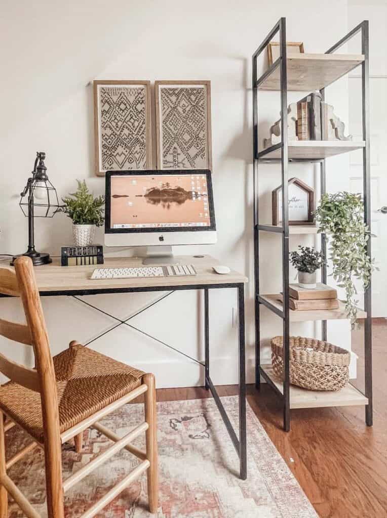 Boho Touches for L-shaped Desk