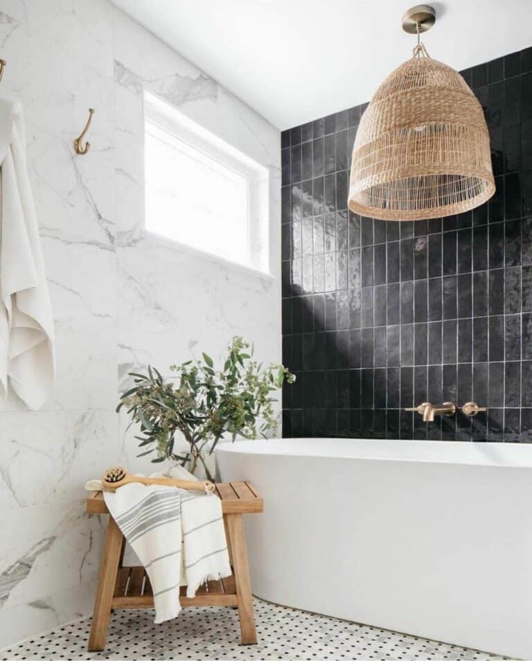 Boho-inspired Bathroom With Greenery