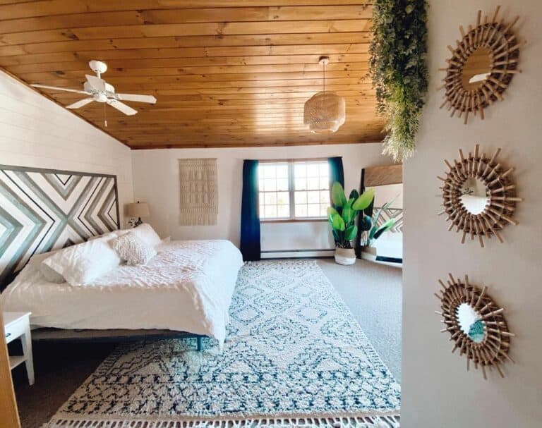 Boho-inspired Décor for a Farmhouse Master Bedroom
