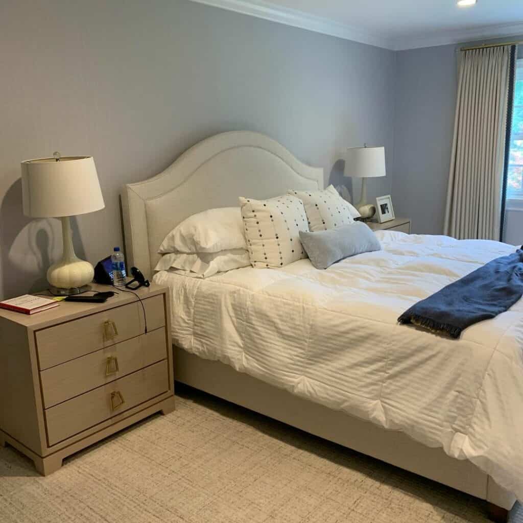 Bold Black-out Curtains for Small Master Bedroom