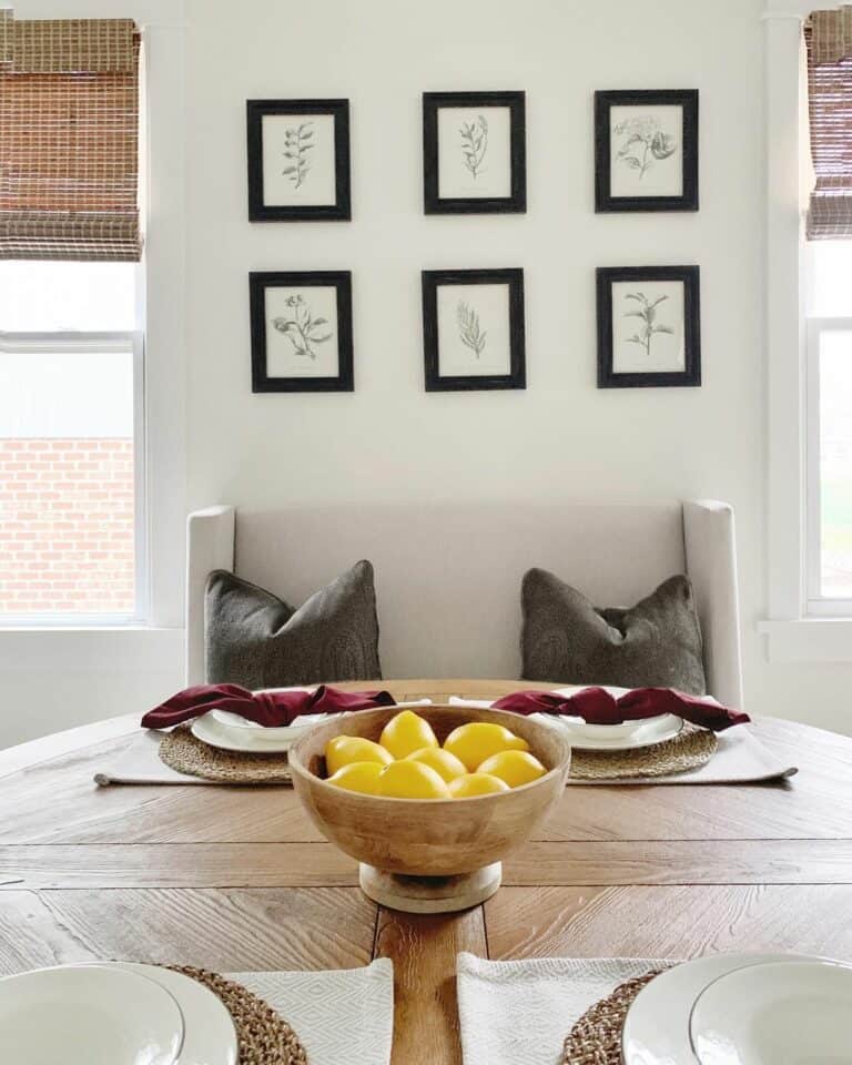 Botanical Prints Over Kitchen Table