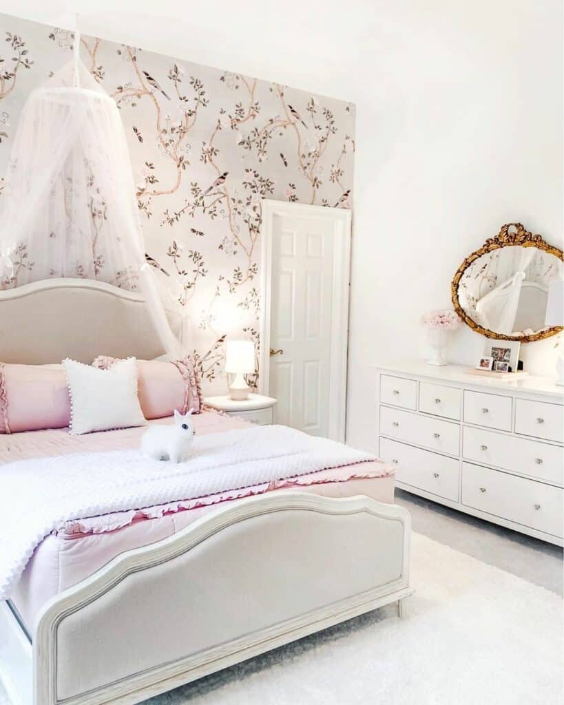 Branching Cottage Wallpaper for a Girl's Bedroom