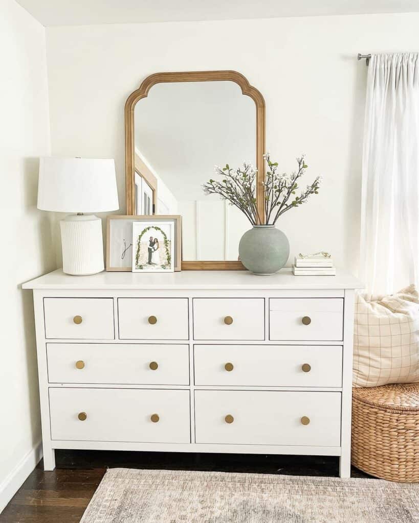 Bright White Farmhouse Bedroom Dresser