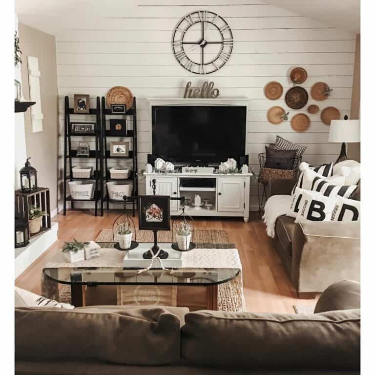 Brown and Cream Living Room