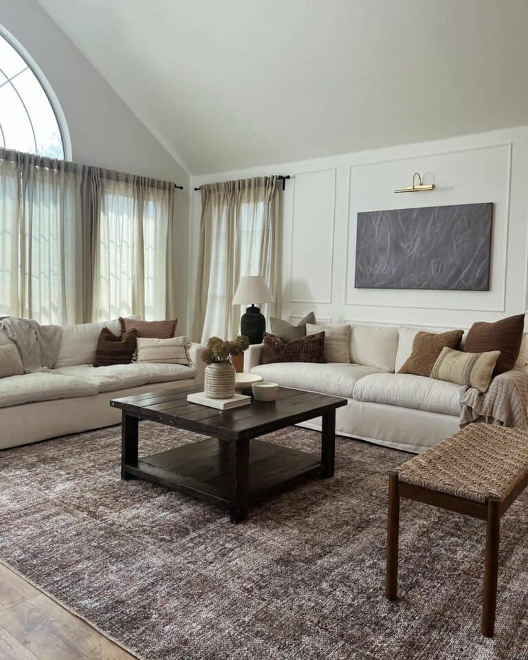 Brown and Gray Living Room Décor