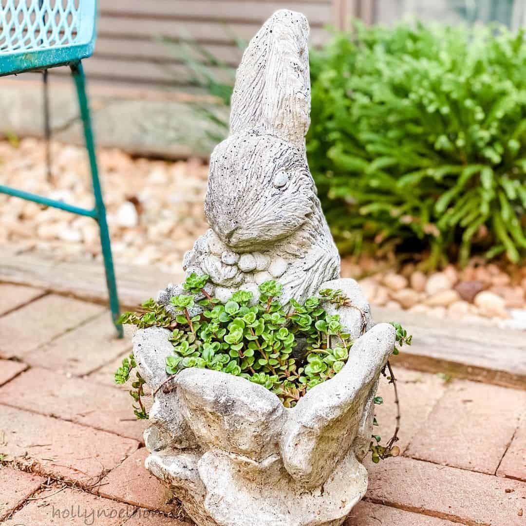 Bunny Planter on Brick Patio - Soul & Lane