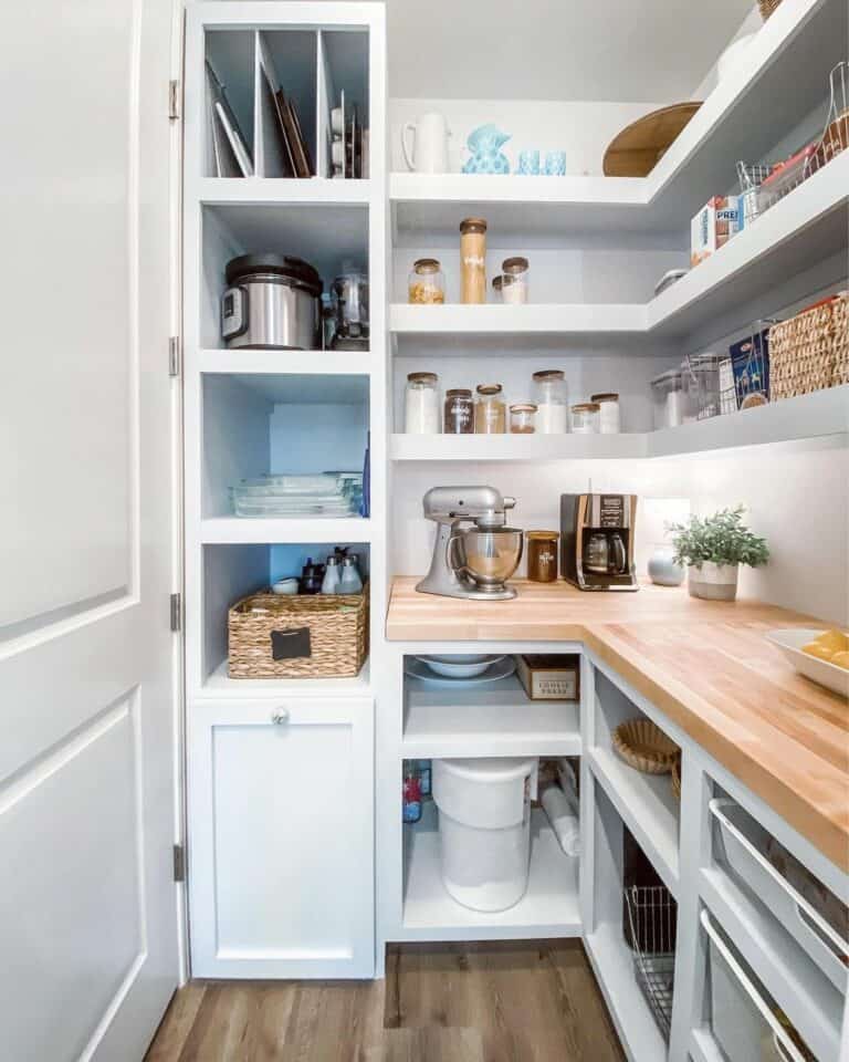 Butcher Block Countertop in Butler's Pantry - Soul & Lane