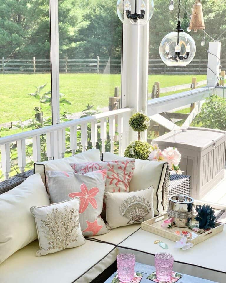 Charming Farmhouse Enclosed Porch