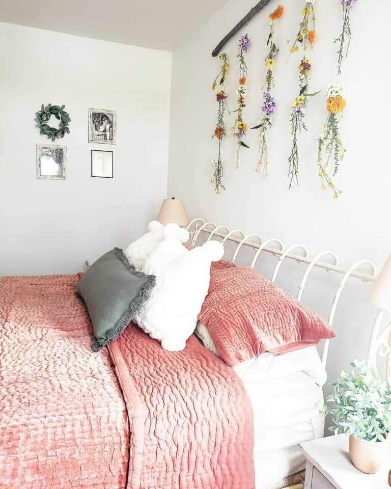 Charming Garden-inspired Bedroom With Floral Accents